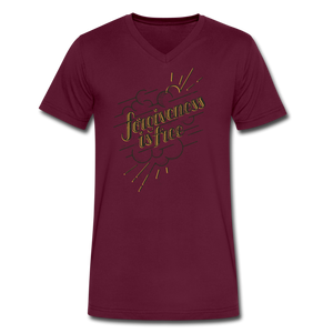 Forgiveness is Free | Men's V-Neck T-Shirt | Agape Flashcards - maroon