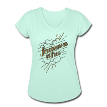 Load image into Gallery viewer, Forgiveness is Free | Women&#39;s V-Neck T-Shirt | Agape Flashcards - mint