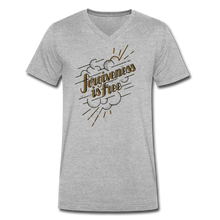 Load image into Gallery viewer, Forgiveness is Free | Men&#39;s V-Neck T-Shirt | Agape Flashcards - heather gray