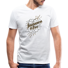 Load image into Gallery viewer, Forgiveness is Free | Men&#39;s V-Neck T-Shirt | Agape Flashcards